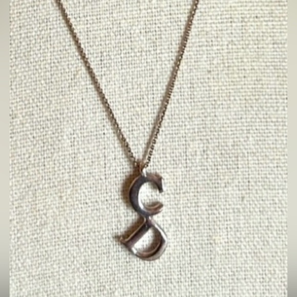 DIOR CD Silver Pendant Necklace - Picture 1 of 9